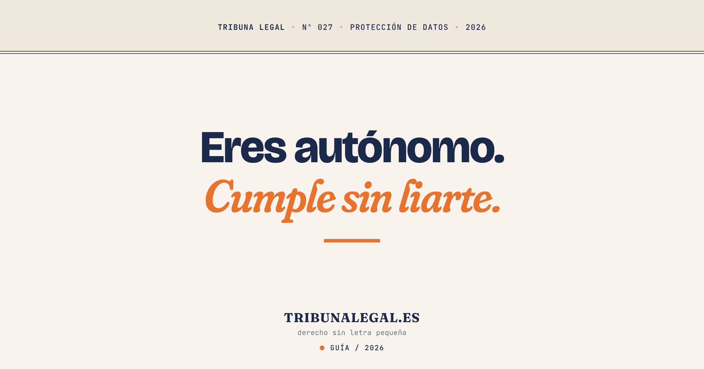 RGPD para autonomos - Tribuna Legal